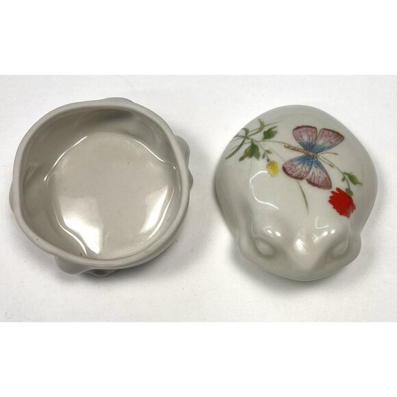 VTG Lot 4 Ceramic Lidded Frog Toad TRINKET BOXES Takahashi Hammersly 2.5"-4" EUC - Picture 6 of 10